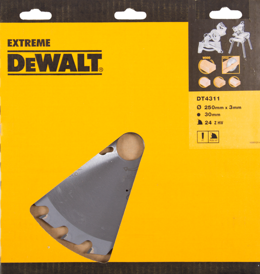 DT4311 Cirkelzaagblad FT 250x3x30mm 24T Snel langszagen