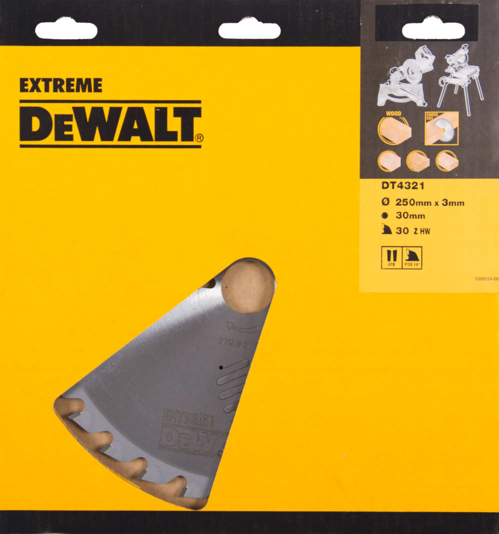 DT4321 ATB Circular saw blade 250x30mm 30T Fast longitudinal sawing
