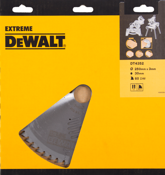 DT4352 Kreissägeblatt TCG 250x30mm 60T Extra feine Ausführung