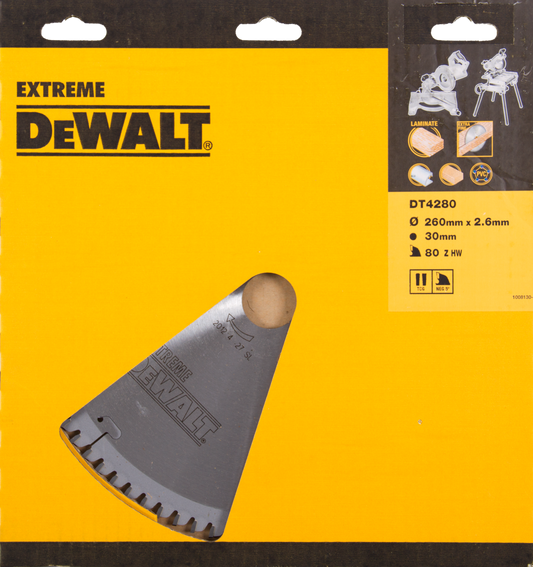 DT4280 Kreissägeblatt Extreme 260x2,6x30mm 80T