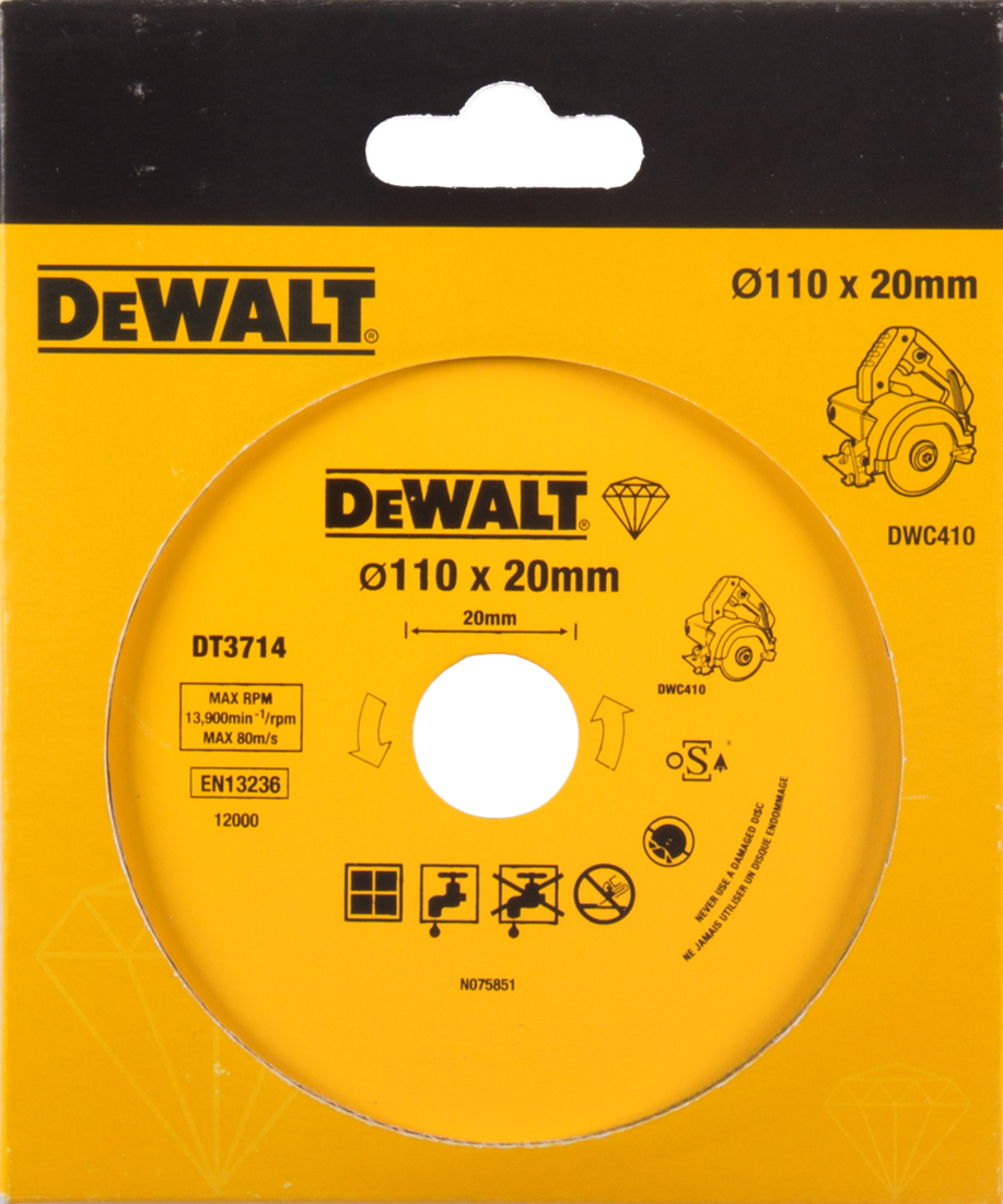 DT3714 Diamantsägeblatt 110 Millimeter DEW-DT3714-QZ