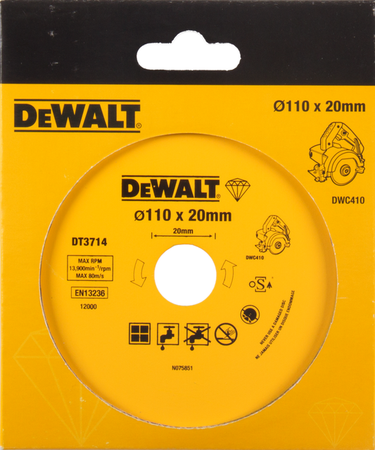 DT3714 Diamantsägeblatt 110 Millimeter DEW-DT3714-QZ