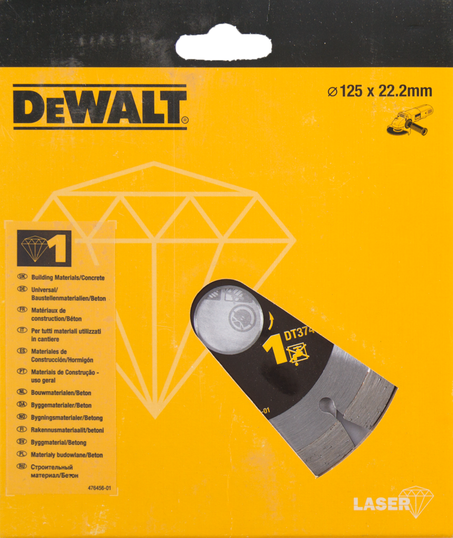 DT3741 Diamantzaagblad voor BOUWMATERIALEN/ BETON 125 millimeter DEW-DT3741-XJ