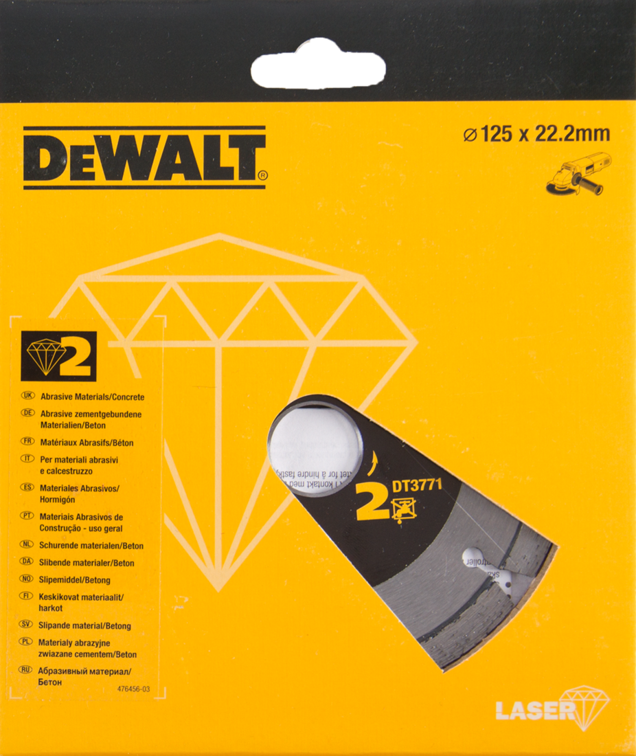 DT3771 Diamantzaagblad voor BOUWMATERIALEN/ BETON 125 millimeter DEW-DT3771-XJ