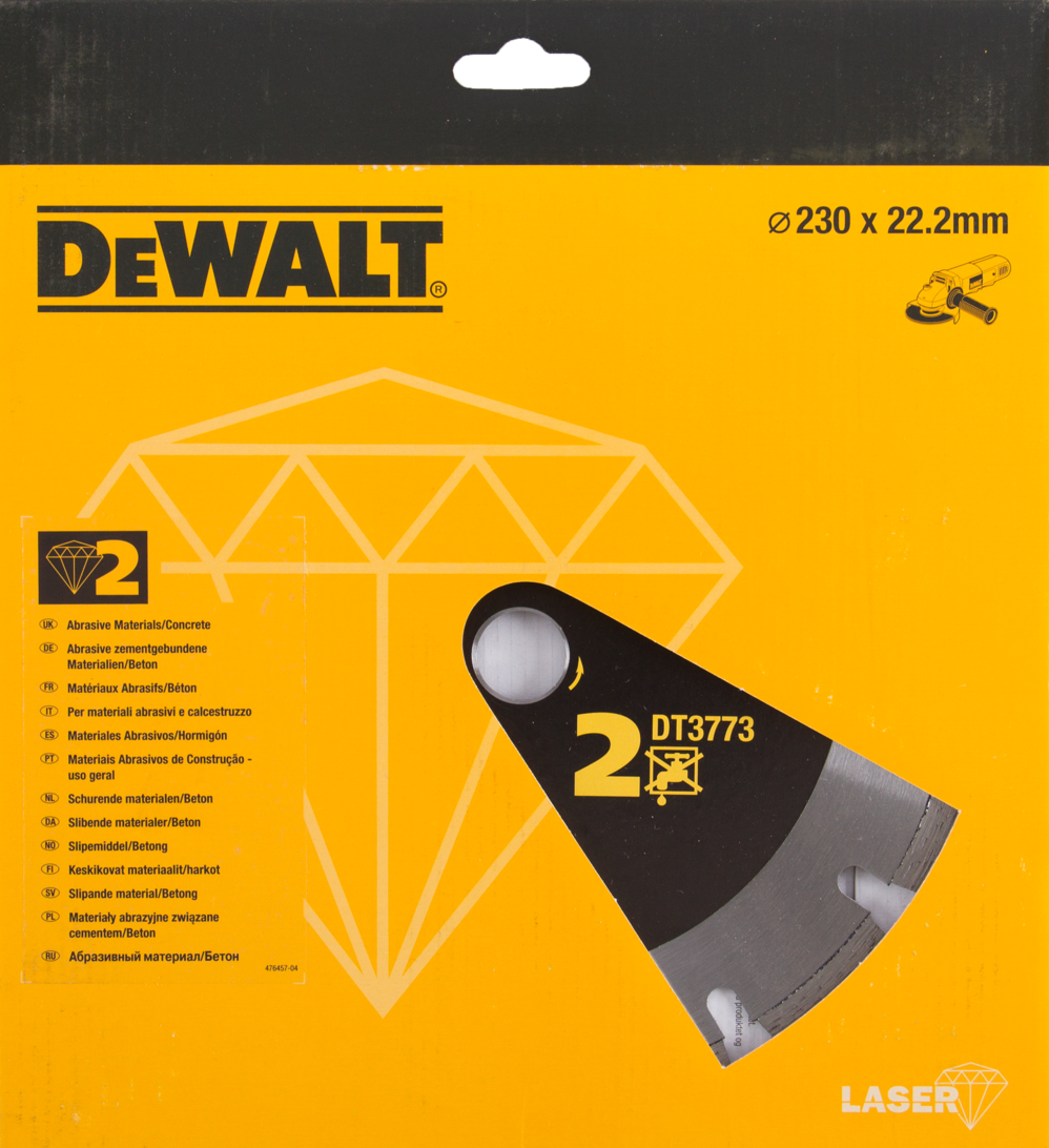 DT3773 Diamantzaagblad voor BOUWMATERIALEN/ BETON 230 millimeter DEW-DT3773-XJ