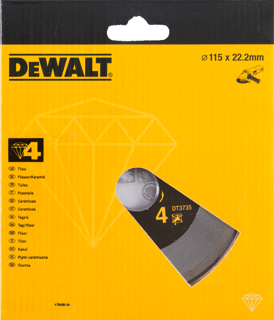 DT3735 Diamond blade for SINTERED DIAMOND BLADES FOR TILE 115 millimeters DEW-DT3735-XJ
