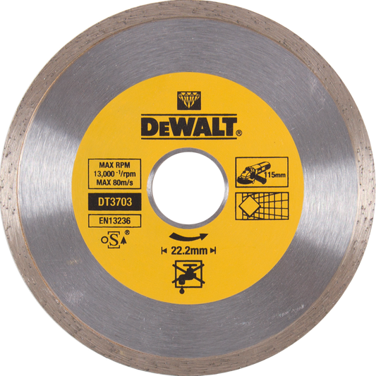 DT3703 Diamantsägeblatt für CLOSED EDGE DIAMOND BLADES 115 Millimeter DEW-DT3703-QZ