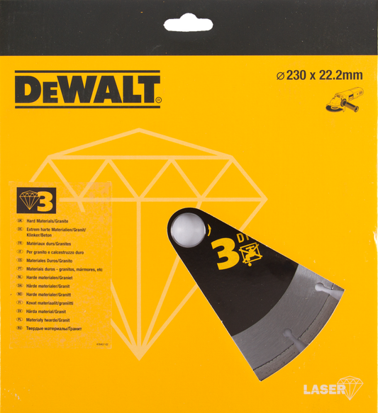 DT3763 Diamantsägeblatt für HARTE MATERIALIEN/ GRANIT 230 mm DEW-DT3763-XJ