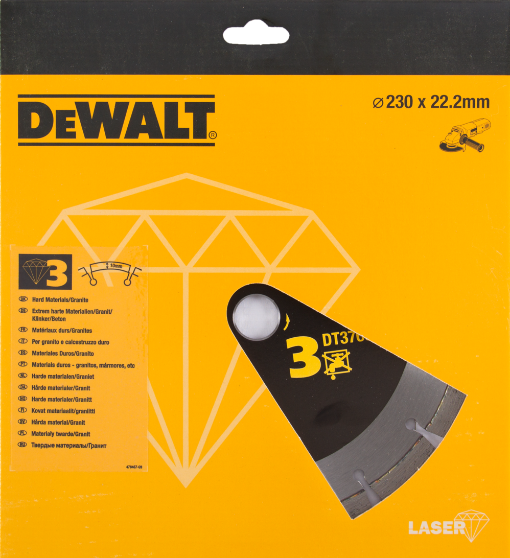 DT3766 HARD MATERIALS/GRANITE Diamond Blade 230mm DEW-DT3766-XJ