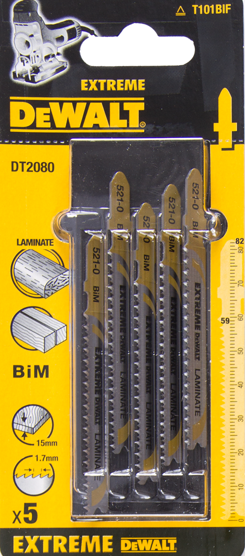 DT2080 Stichsägeblatt T101BIF Schichtstoff VE=5
