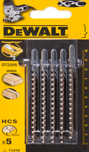 DT2205 Decoupeerzaagblad T101B Hout VE=5
