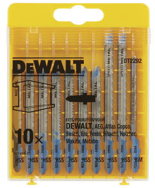 DT2292 Jigsaw blade set metal / aluminum 10-piece