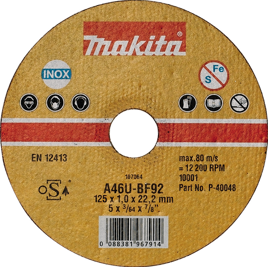 Makita P-40032 Trennscheibe Edelstahl 115 Millimeter MAK-P-40032