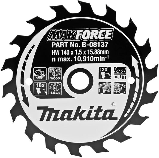 Makita B-08137 Sägeblatt Holz 140 Millimeter