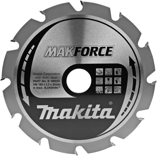 Makita B-08224 Sägeblatt Holz 190 Millimeter