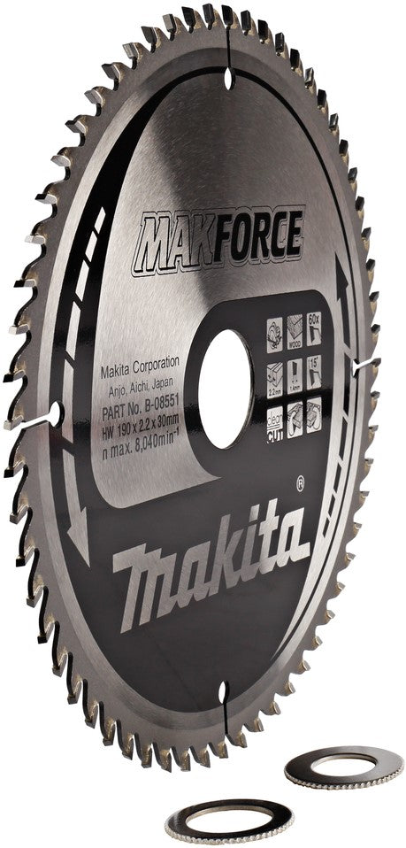 Makita Circular Saw Blade Wood 190x2.2x30mm 60T B-08551