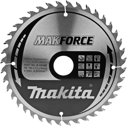 Makita B-08486 Sägeblatt Holz 190 Millimeter
