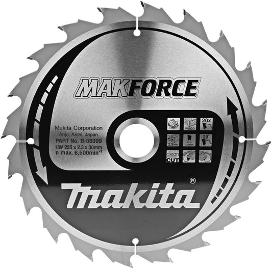 Makita Cirkelzaagblad Hout 235x2.3x30mm 20T