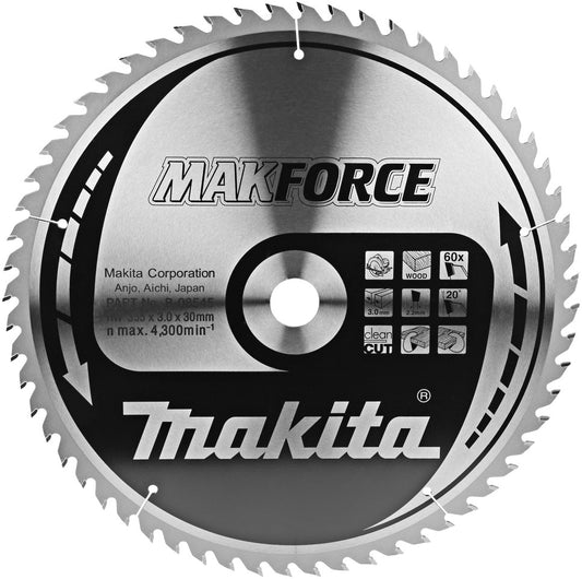 Makita Kreissägeblatt Holz 355x3,0x30mm 60T B-08545