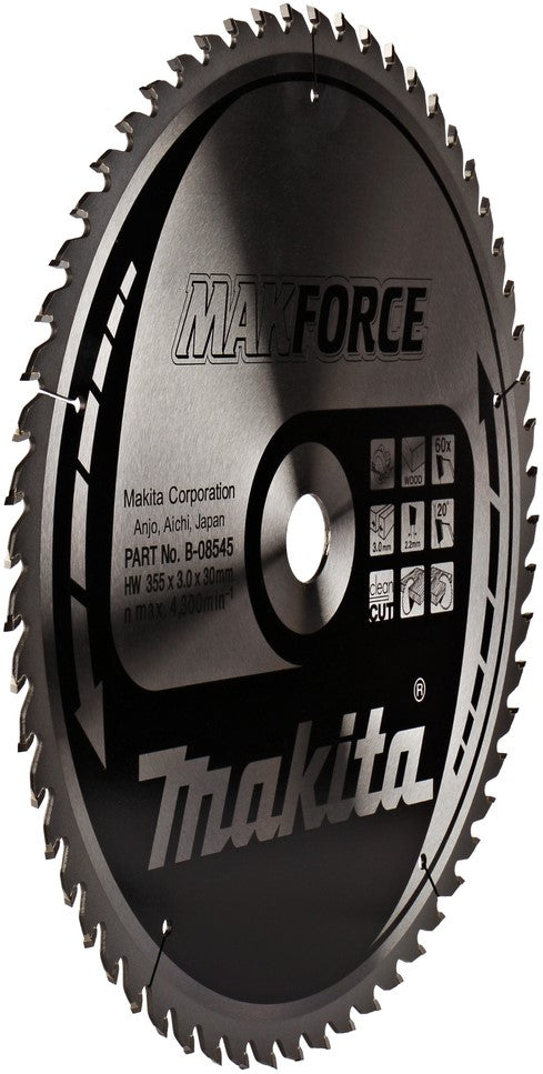 Makita Circular Saw Blade Wood 355x3.0x30mm 60T B-08545