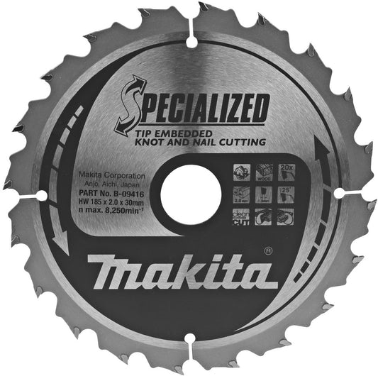 Makita B-09416 Sägeblatt TipE 185 Millimeter