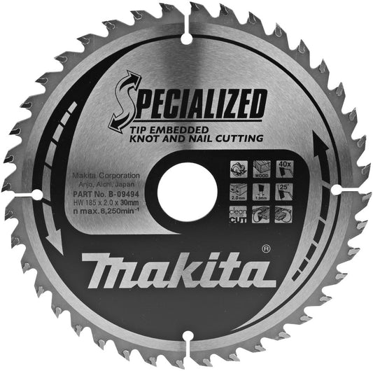 Makita B-09494 Sägeblatt TipE 185 Millimeter