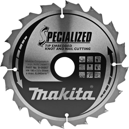 Makita B-09357 Sägeblatt TipE 190 Millimeter
