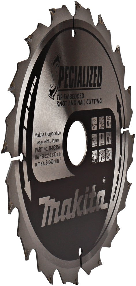 Makita B-09357 Zaagblad TipE 190 millimeter