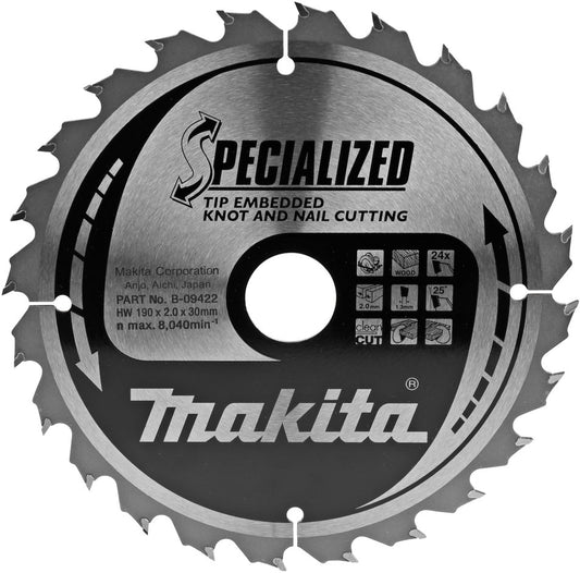Makita B-09422 Sägeblatt TipE 190 Millimeter