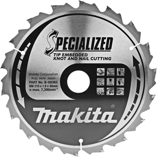 Makita B-09363 Sägeblatt TipE 210 Millimeter