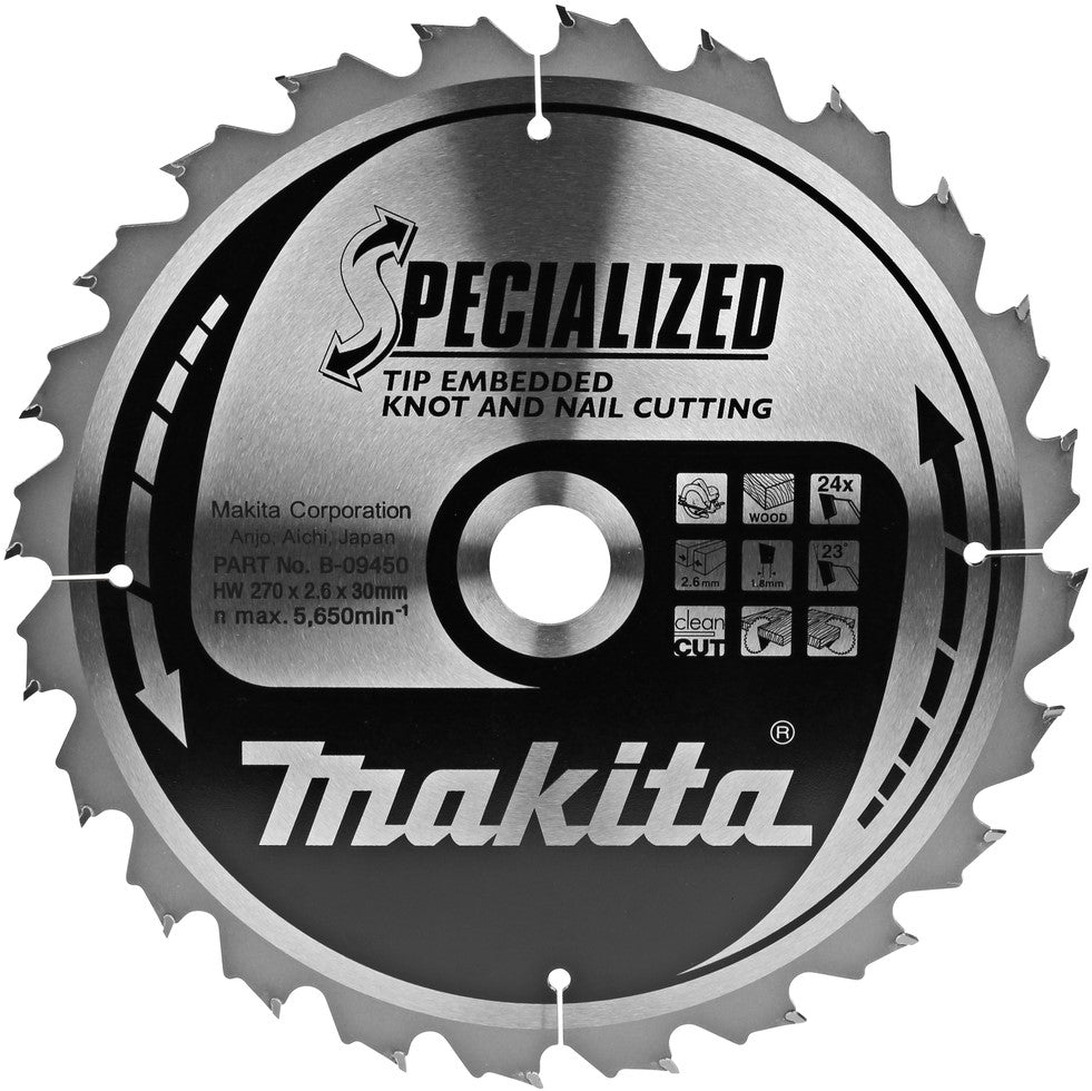 Makita B-09450 Sägeblatt TipE 270 Millimeter