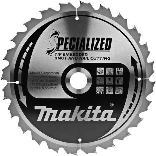 Makita B-09450 Sägeblatt TipE 270 Millimeter