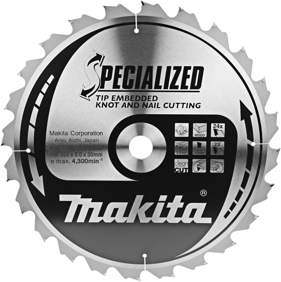 Makita B-09385 Kreissägeblatt ATB 355x30x24T TipE