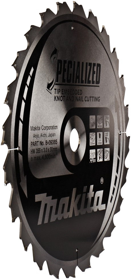 Makita B-09385 Kreissägeblatt ATB 355x30x24T TipE