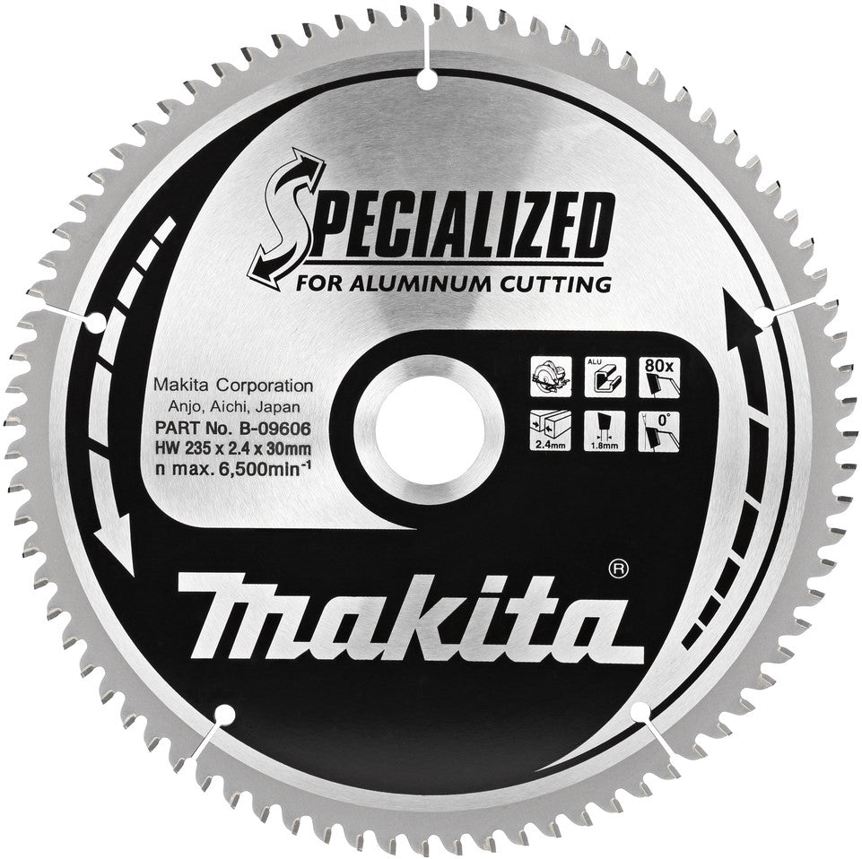 Makita Circular Saw Blade Aluminum 235x2.4x30mm 80T B-09606