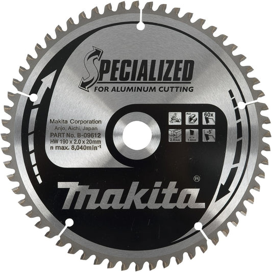 Makita B-09612 Sägeblatt Alu 190 Millimeter