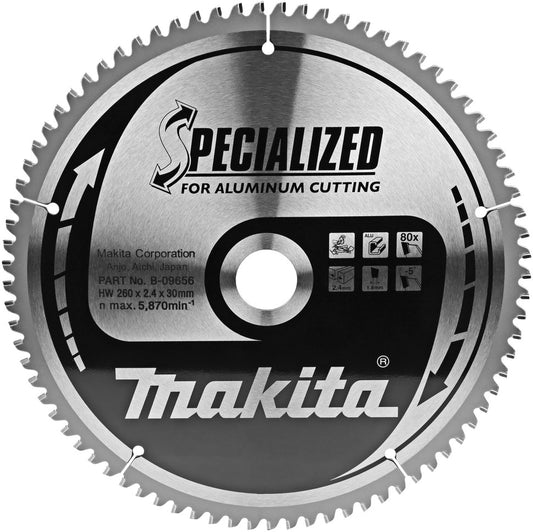 Makita Sägeblatt 260x30 80T Alu B-09656