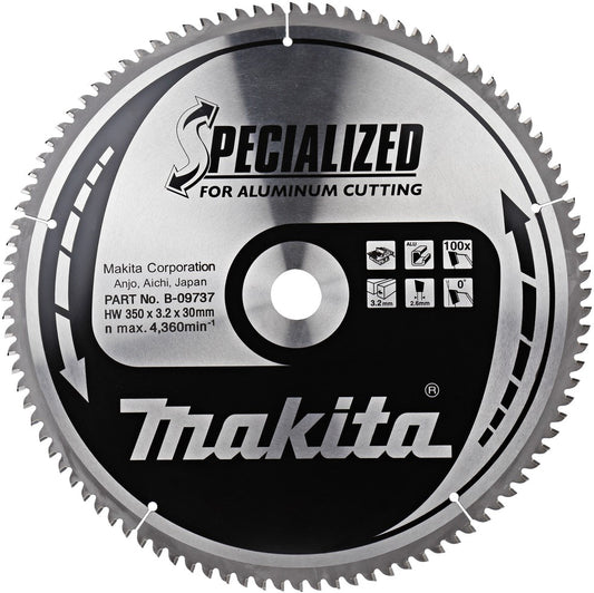 Makita B-09737 Sägeblatt Alu 350 Millimeter