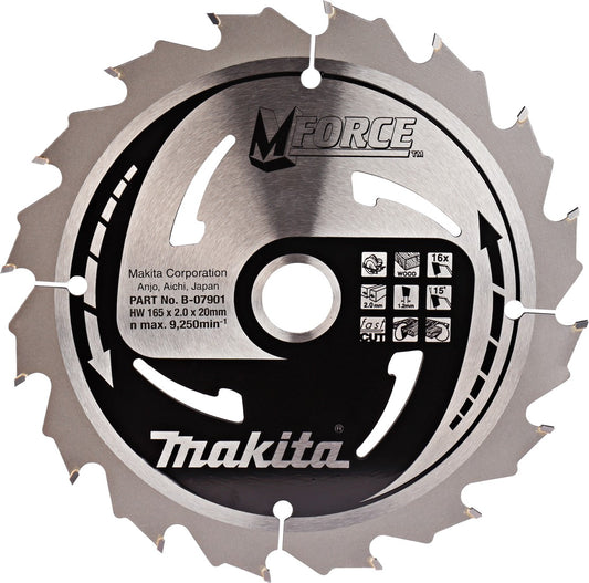 Makita B-07901 Sägeblatt mforce 165 Millimeter