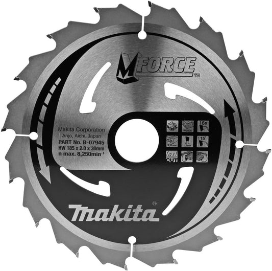 Makita B-07945 Sägeblatt mforce 185 Millimeter