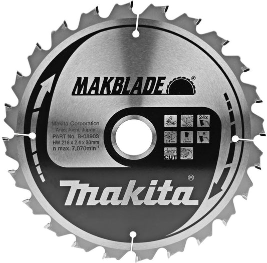 Makita Cirkelzaagblad Hout 216x2.4x30mm 24T