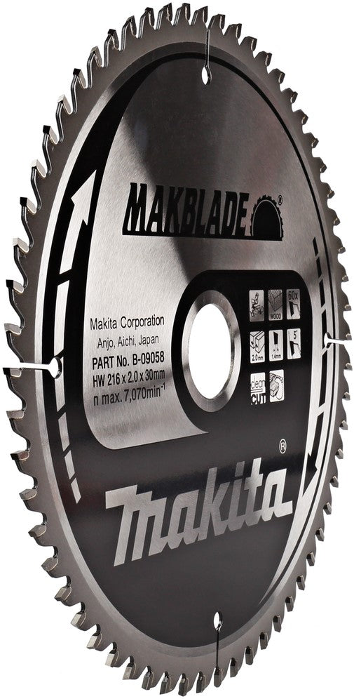 Makita Circular Saw Blade Wood 216x2.0x30mm 60T