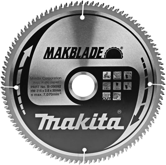 Makita B-09092 Sägeblatt Holz 216 Millimeter