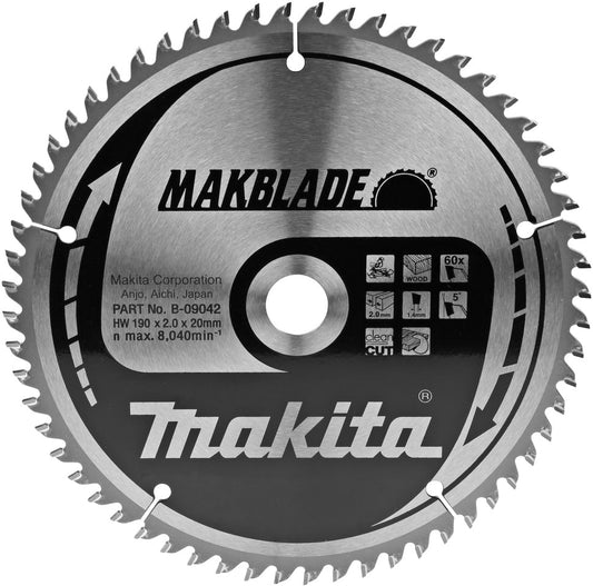 Makita Cirkelzaagblad Hout 190x20x2,0 60T
