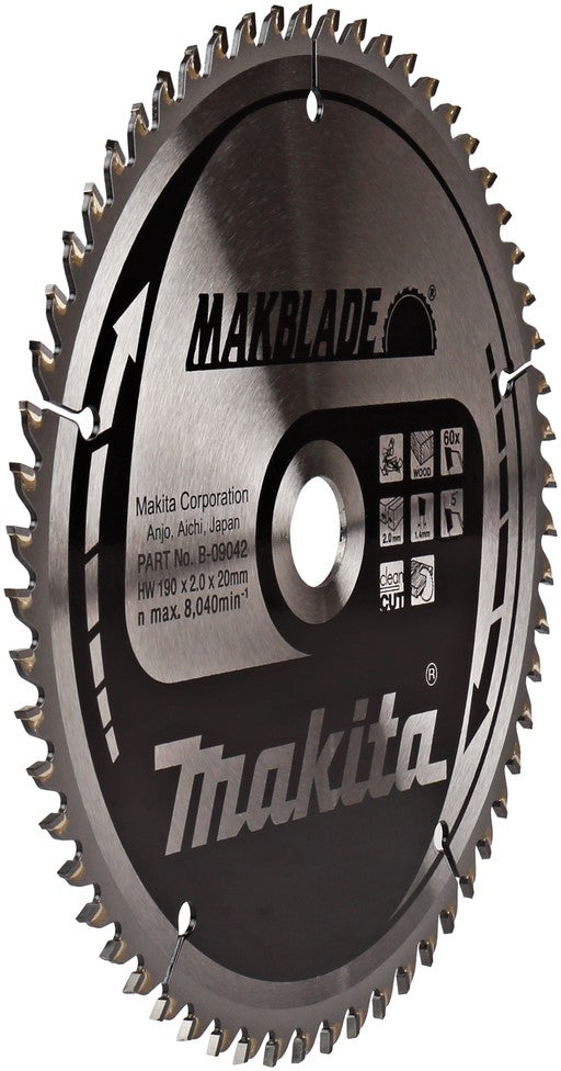 Makita Cirkelzaagblad Hout 190x20x2,0 60T