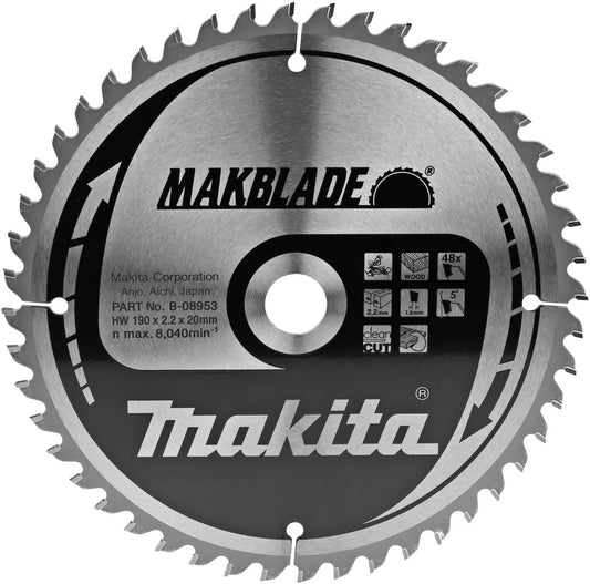 Makita Cirkelzaagblad Hout 190x2.2x20mm 48T