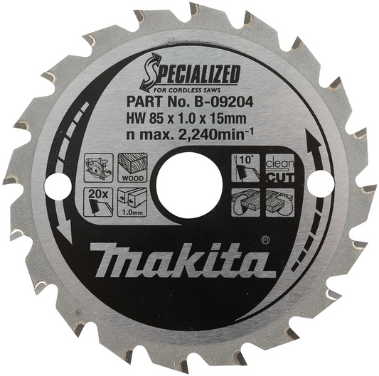 Makita B-09248 Sägeblatt Metall 165 Millimeter MAK-B-09248