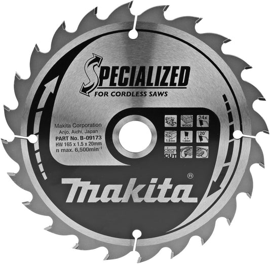Makita B-09173 Sägeblatt 165x20mm. 24T