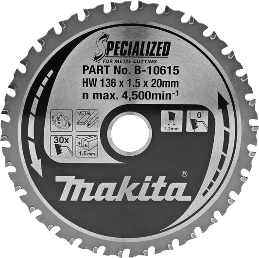 Makita Kreissägeblatt Metall 136x1,5x20mm 30Z
