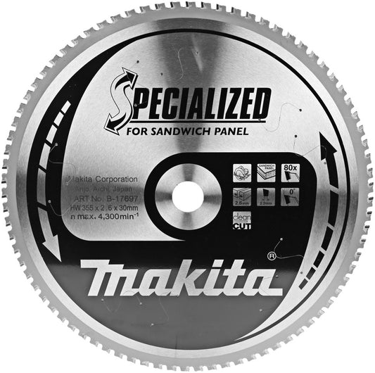 Makita Kreissägeblatt Sandwichplatte 355x2,6x30mm 80Z
